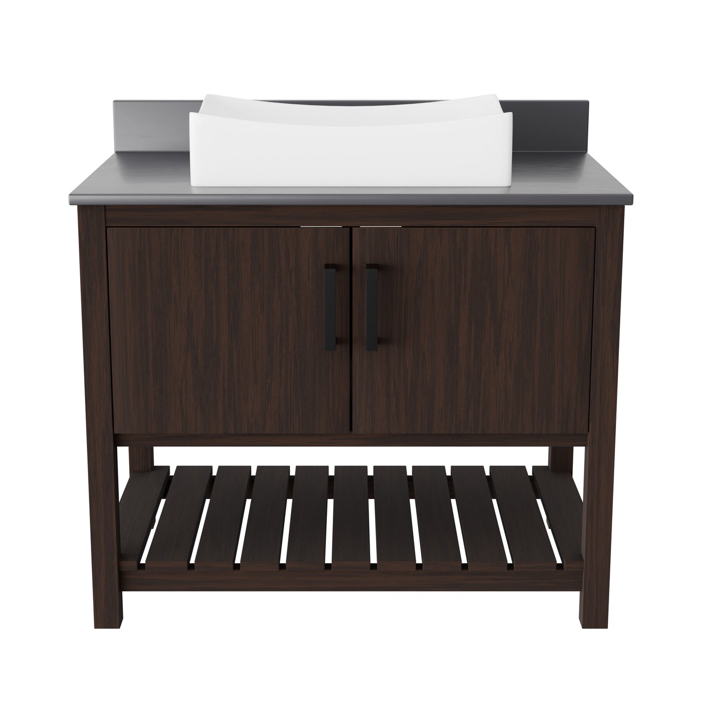 36-inch Bath Vanity with Storm Grey Quartz Counter and Sink - NOBV-36CM-280-1141