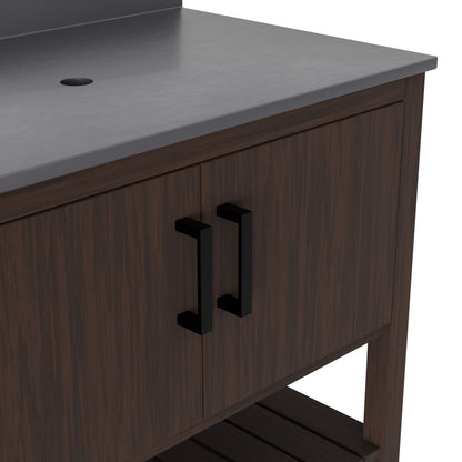 36-inch Vanity with Storm Grey Quartz Counter NOBV-36CM-280