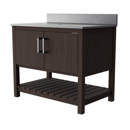 36-inch Vanity with Storm Grey Quartz Counter NOBV-36CM-280