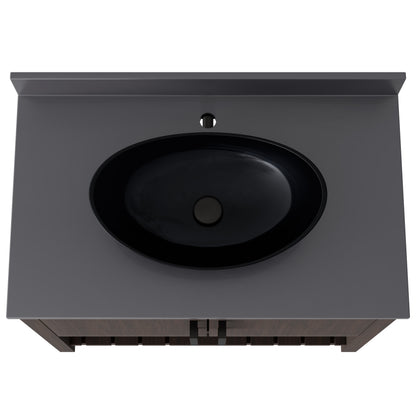 36-inch Bath Vanity with Storm Grey Quartz Counter and Sink - NOBV-36CM-280-324G