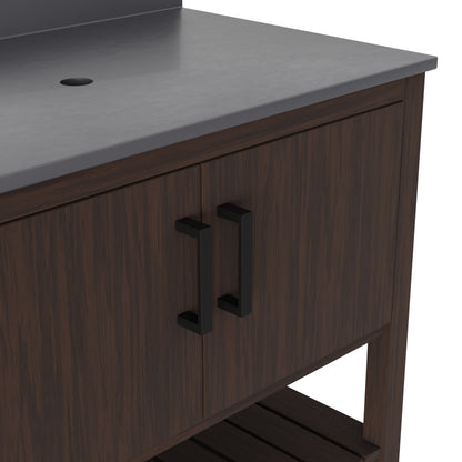 36-inch Vanity with Storm Grey Quartz Counter NOBV-36CM-280