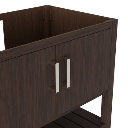 36-inch Novatto bath vanity in Cafe Mocha with modern design, featuring a smooth surface and sleek finish.