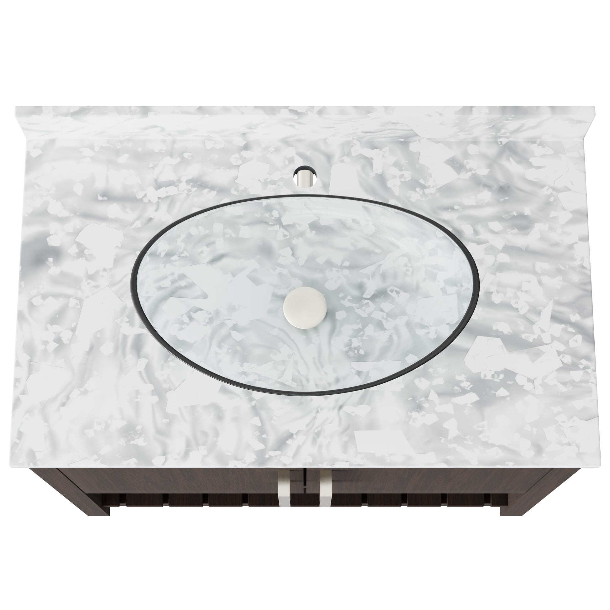 36-inch Novatto bathroom vanity with Carrara white marble countertop and sink, showcasing a modern accessory design.