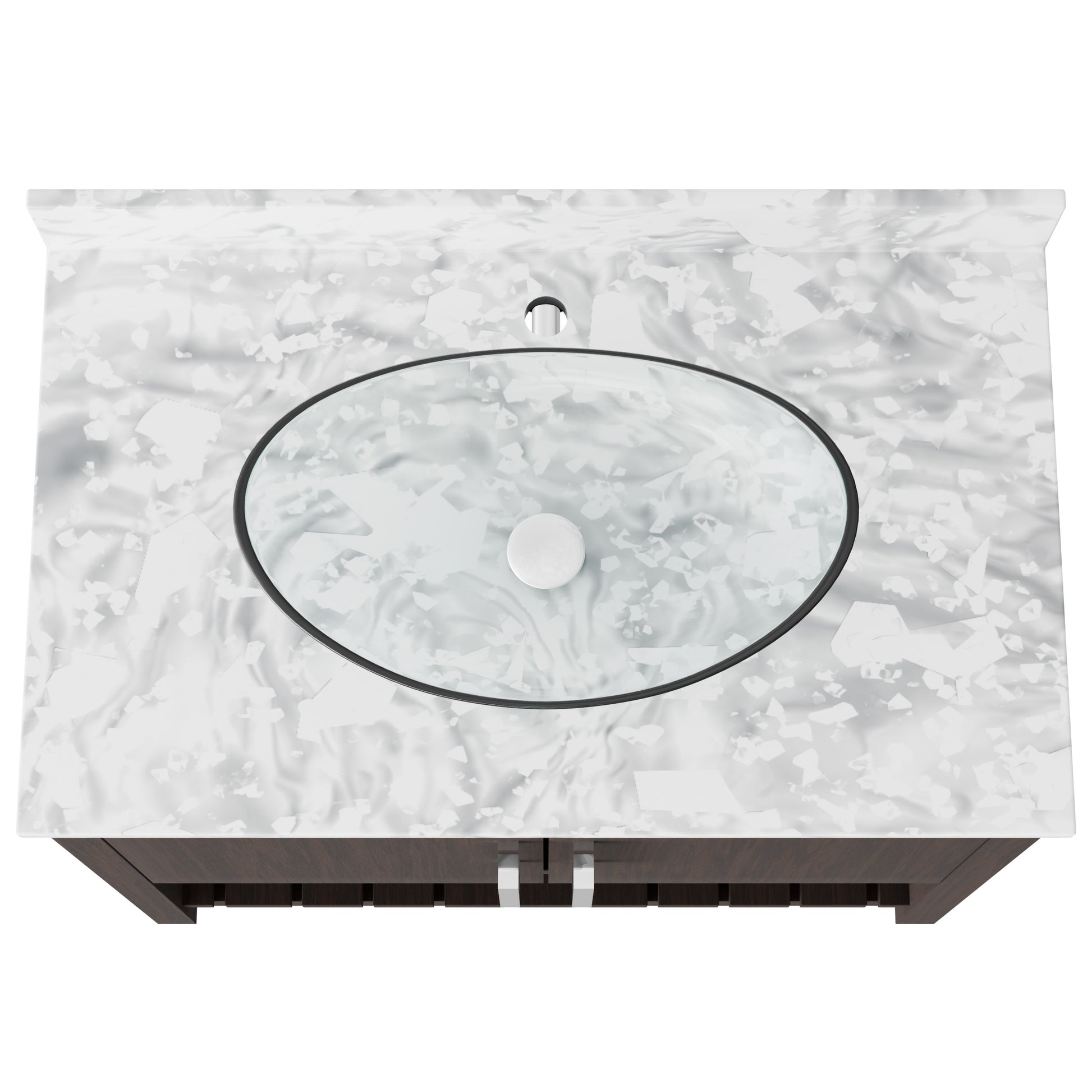 36-inch Novatto bath vanity with Carrara white marble countertop and sink, showcasing the elegant bathroom fixture.