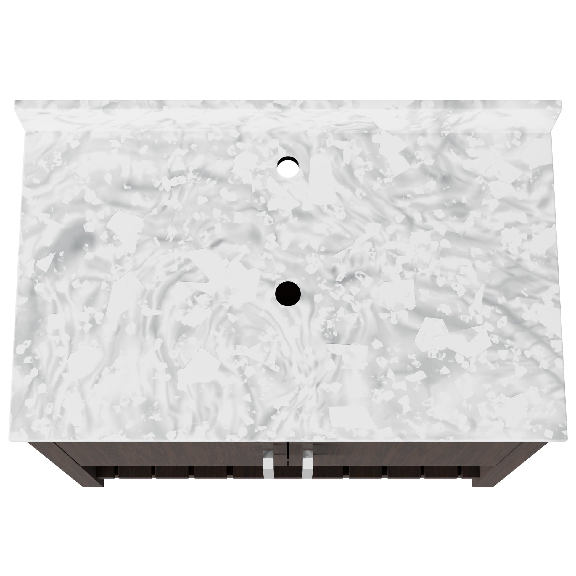 36-inch Novatto vanity with Carrara white marble countertop, featuring elegant bathroom accessory with modern design.