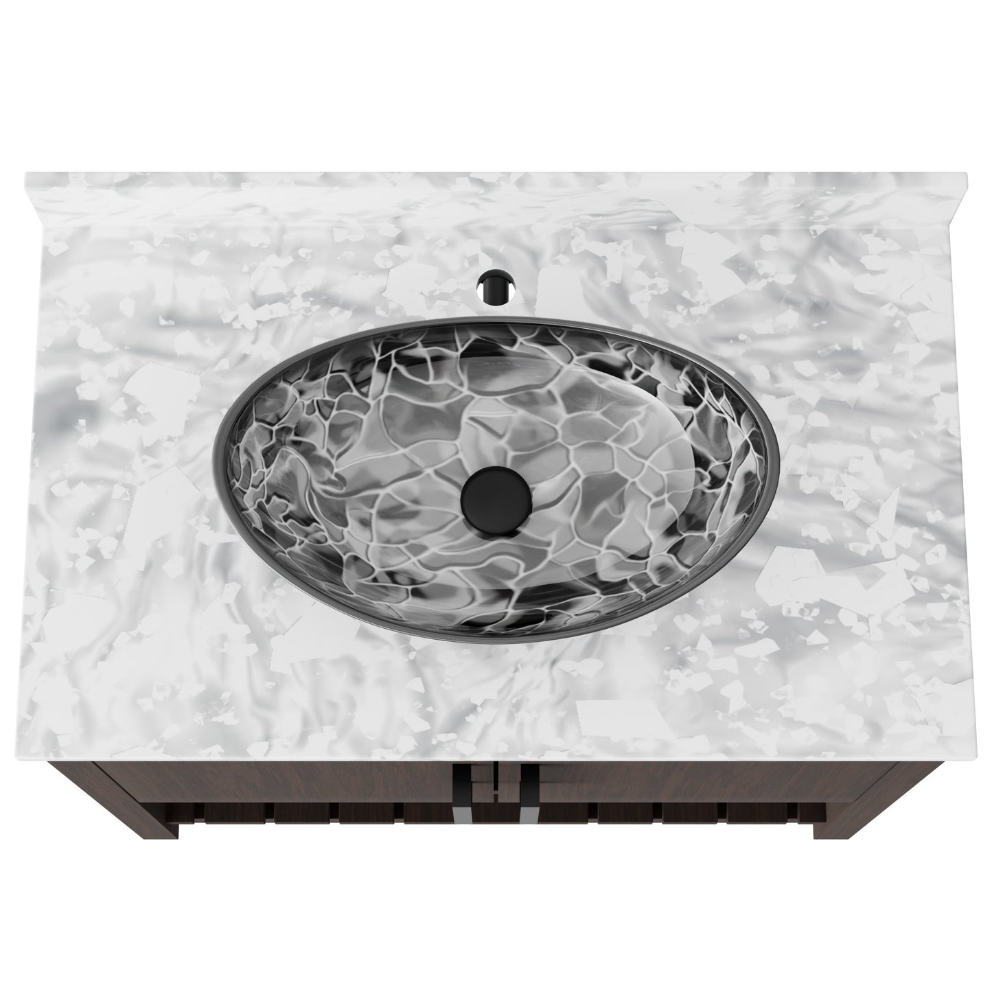 Novatto 36-inch bath vanity with Carrara white marble counter and sink, featuring sleek modern design and sturdy wooden cabinetry.