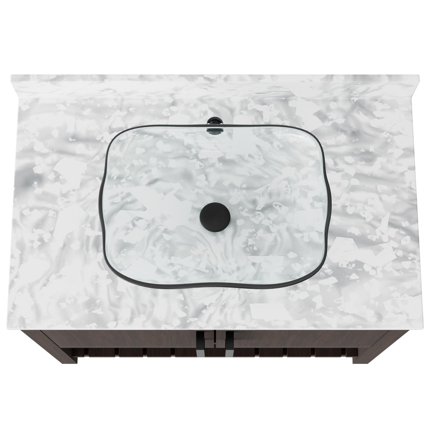 36-inch Novatto bathroom vanity with Carrara white marble counter and integrated sink, modern accessory for stylish bathrooms.