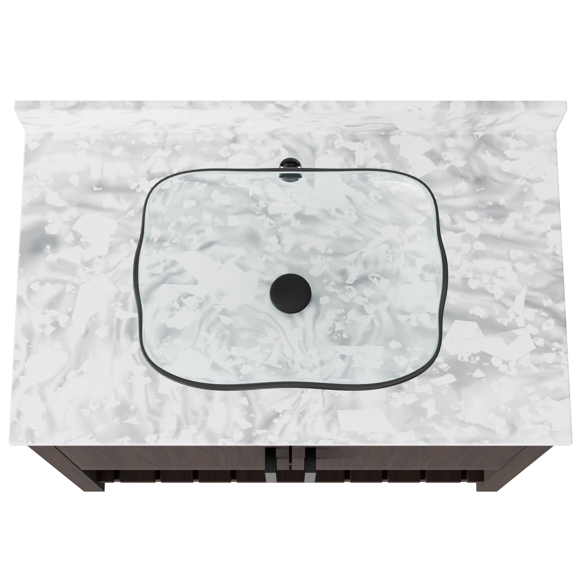 36-inch Novatto bathroom vanity with Carrara white marble counter and integrated sink, modern accessory for stylish bathrooms.