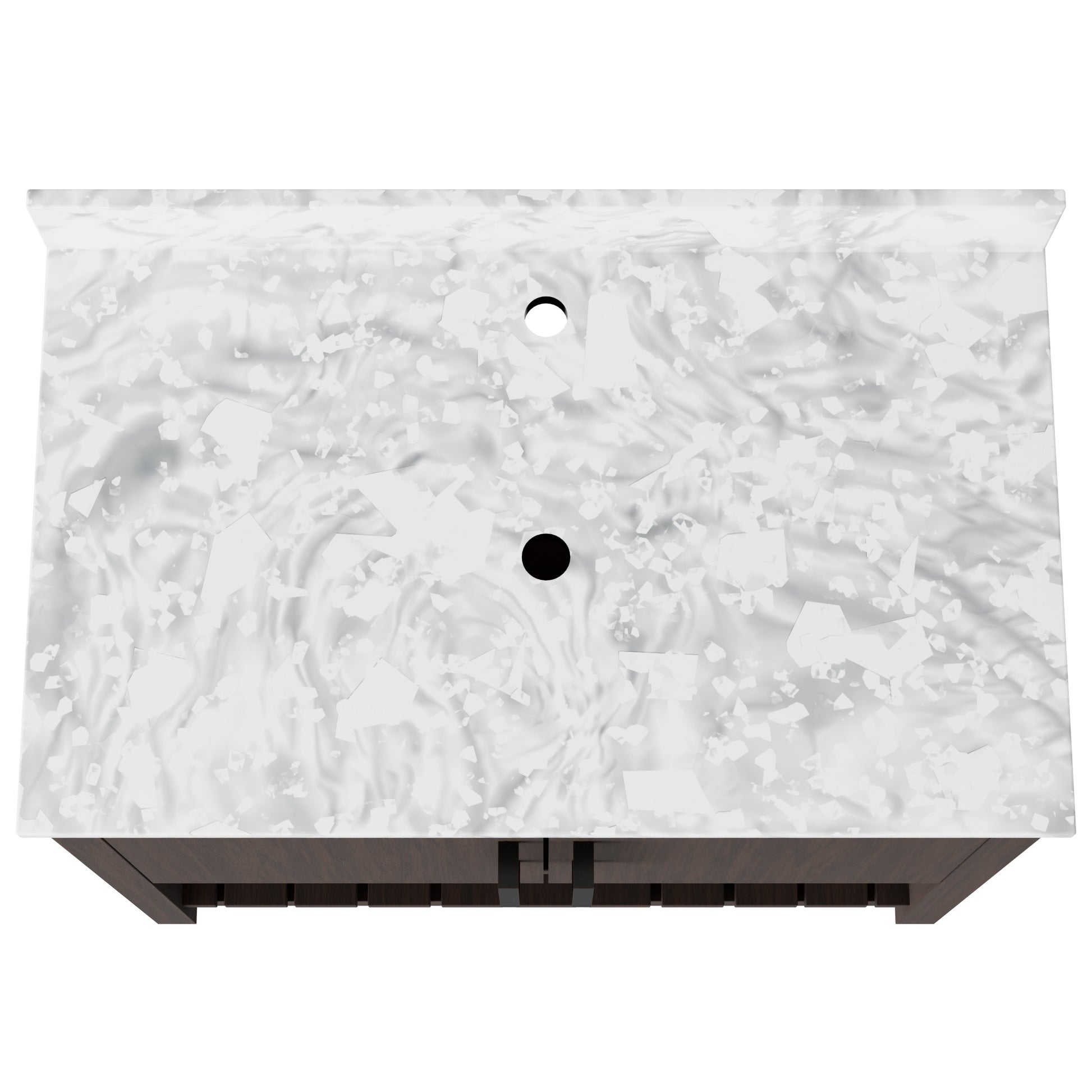 36-inch Novatto vanity with Carrara white marble countertop, showcasing the elegant bathroom accessory and sleek design.