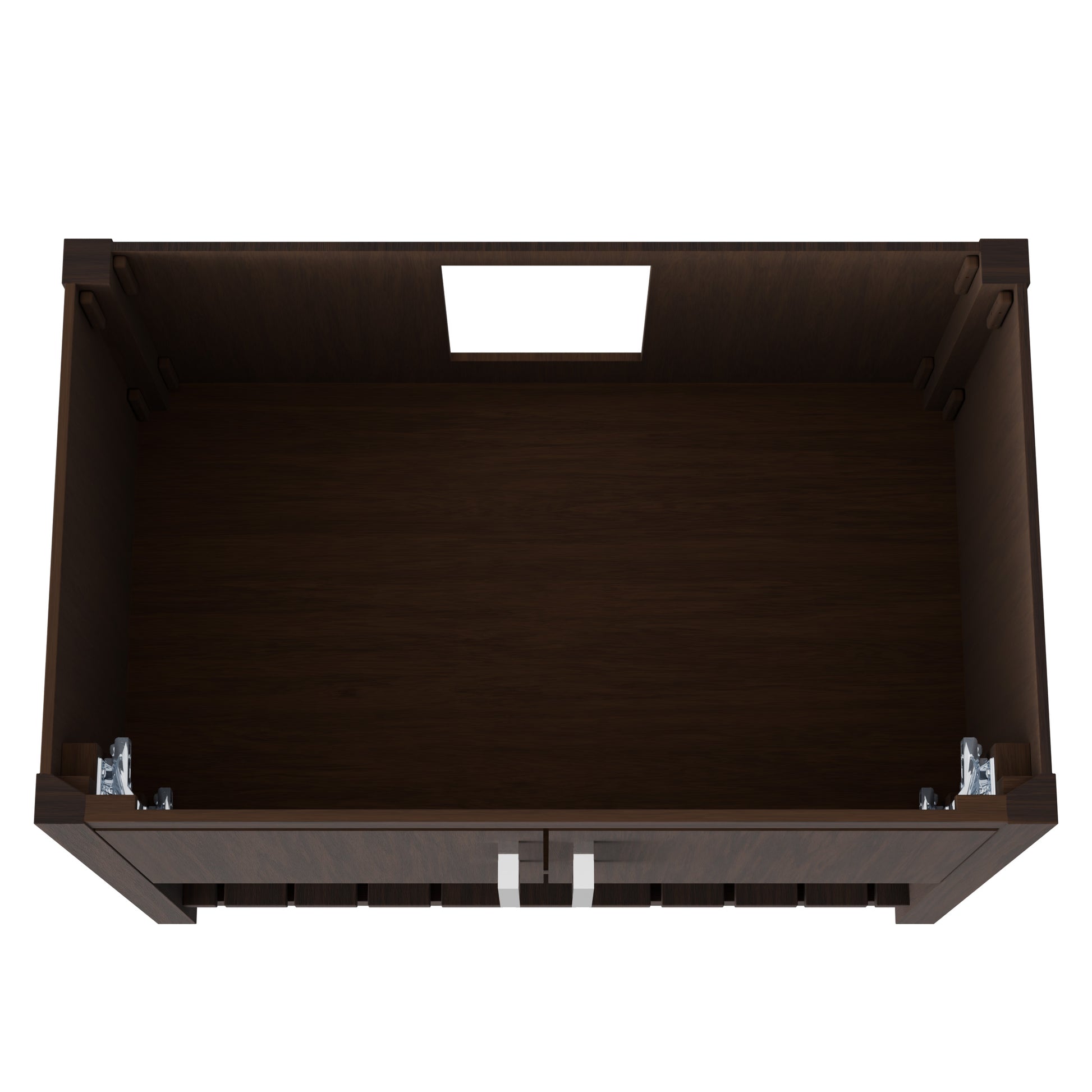 36-inch Novatto Cafe Mocha bath vanity accessory with elegant wood finish and modern design, shown in a well-lit setting.