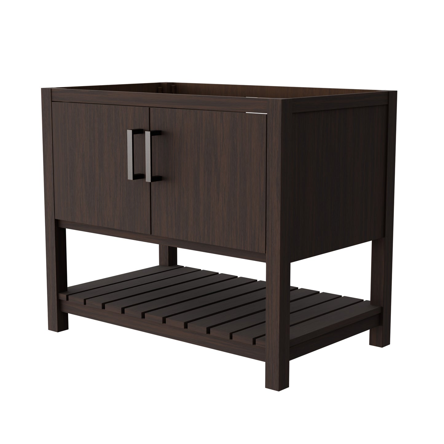 36-inch Cafe Mocha bath vanity accessory by Novatto, featuring a stylish wooden finish and elegant design.