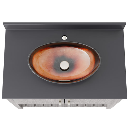 36-inch Bath Vanity with Storm Grey Quartz Counter and Sink - NOBV-36SG-280-0088031