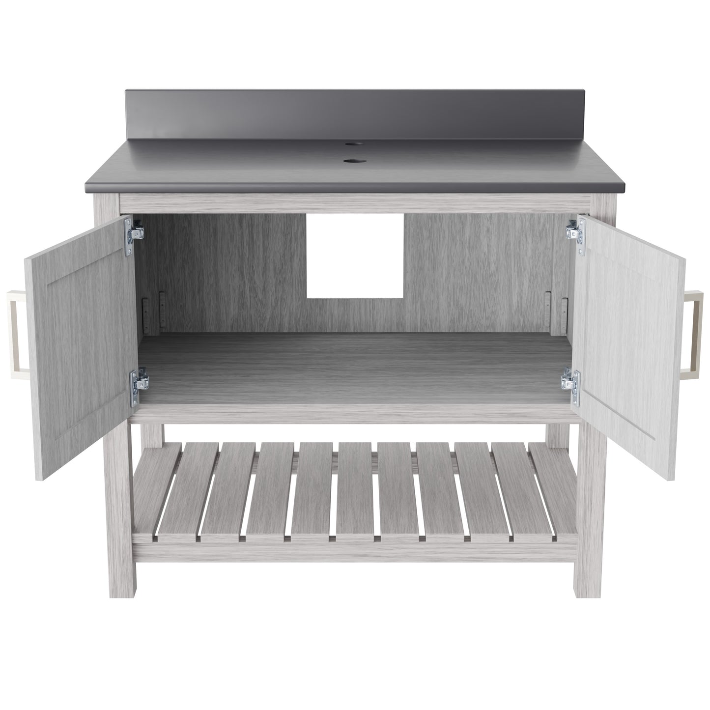 36-inch Vanity with Storm Grey Quartz Counter NOBV-36SG-280