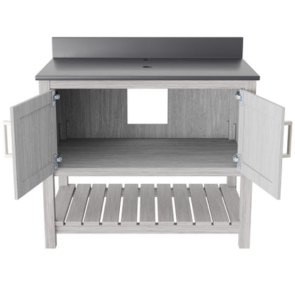 36-inch Vanity with Storm Grey Quartz Counter NOBV-36SG-280