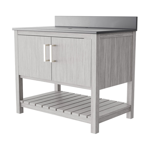36-inch Vanity with Storm Grey Quartz Counter NOBV-36SG-280