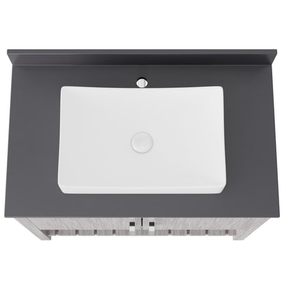 36-inch Bath Vanity with Storm Grey Quartz Counter and Sink - NOBV-36SG-280-1141