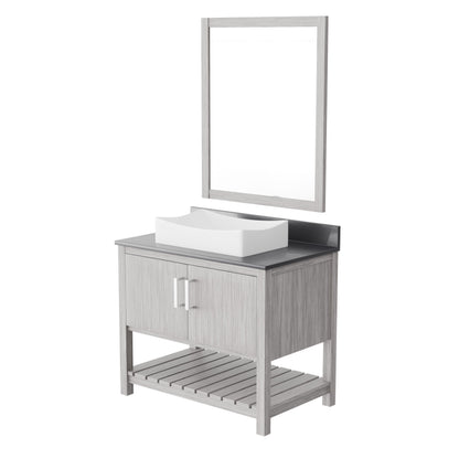 36-inch Bath Vanity with Storm Grey Quartz Counter and Sink - NOBV-36SG-280-1141