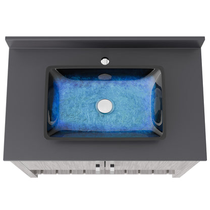 36-inch Bath Vanity with Storm Grey Counter and Sink, NOBV-36SG-280-19034