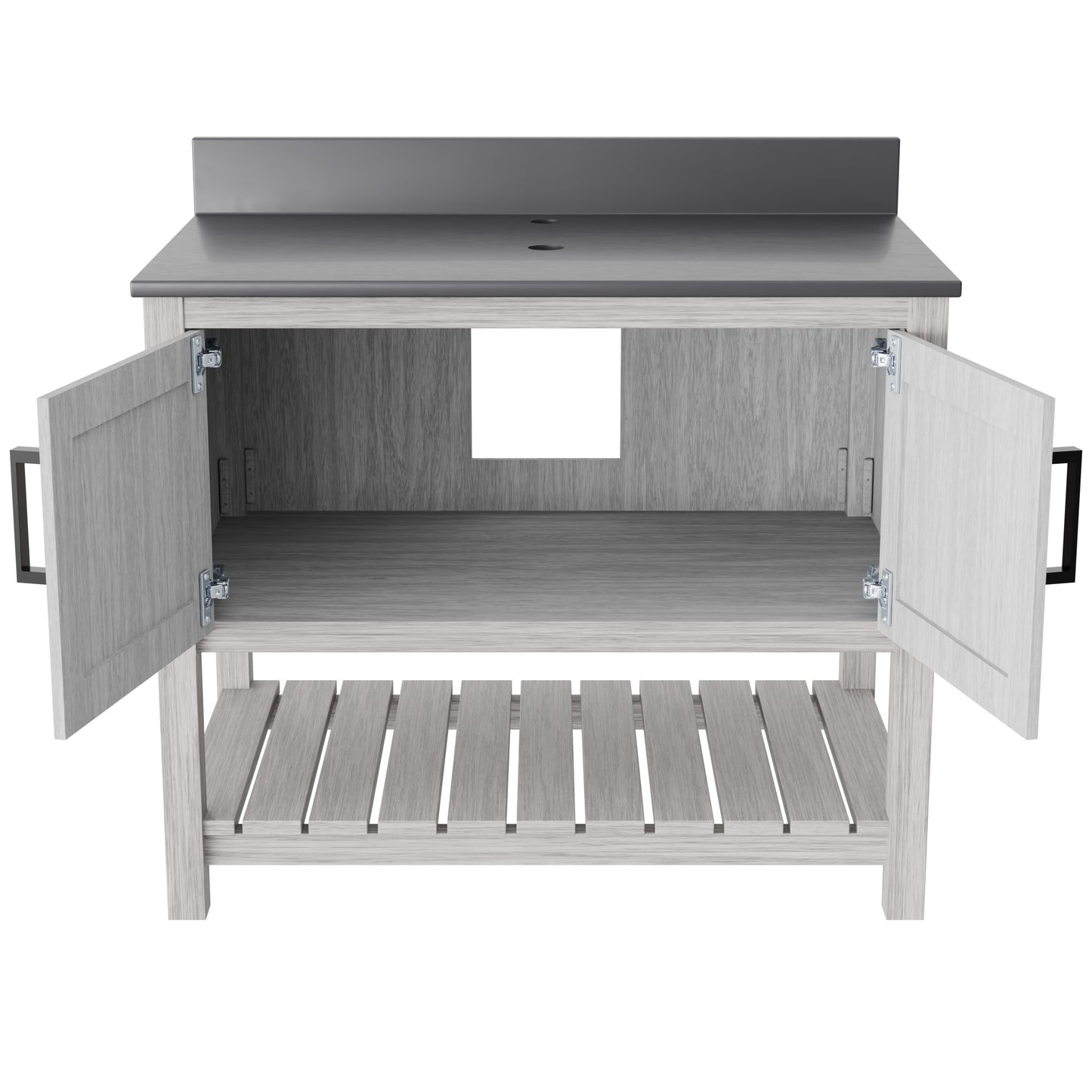 36-inch Vanity with Storm Grey Quartz Counter NOBV-36SG-280