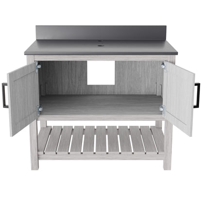 36-inch Vanity with Storm Grey Quartz Counter NOBV-36SG-280