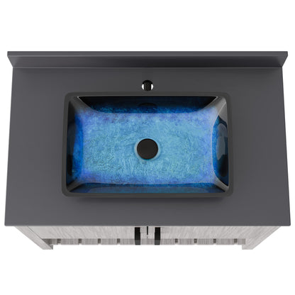 36-inch Bath Vanity with Storm Grey Counter and Sink, NOBV-36SG-280-19034