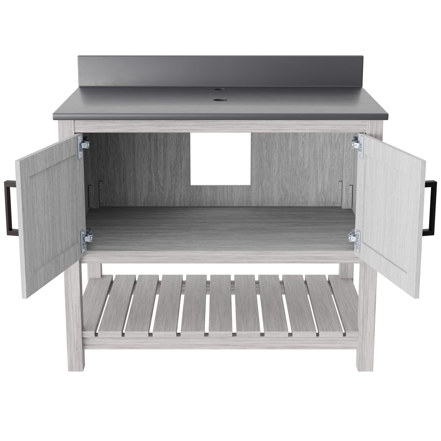 36-inch Vanity with Storm Grey Quartz Counter NOBV-36SG-280