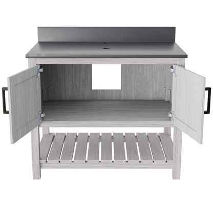 36-inch Vanity with Storm Grey Quartz Counter NOBV-36SG-280