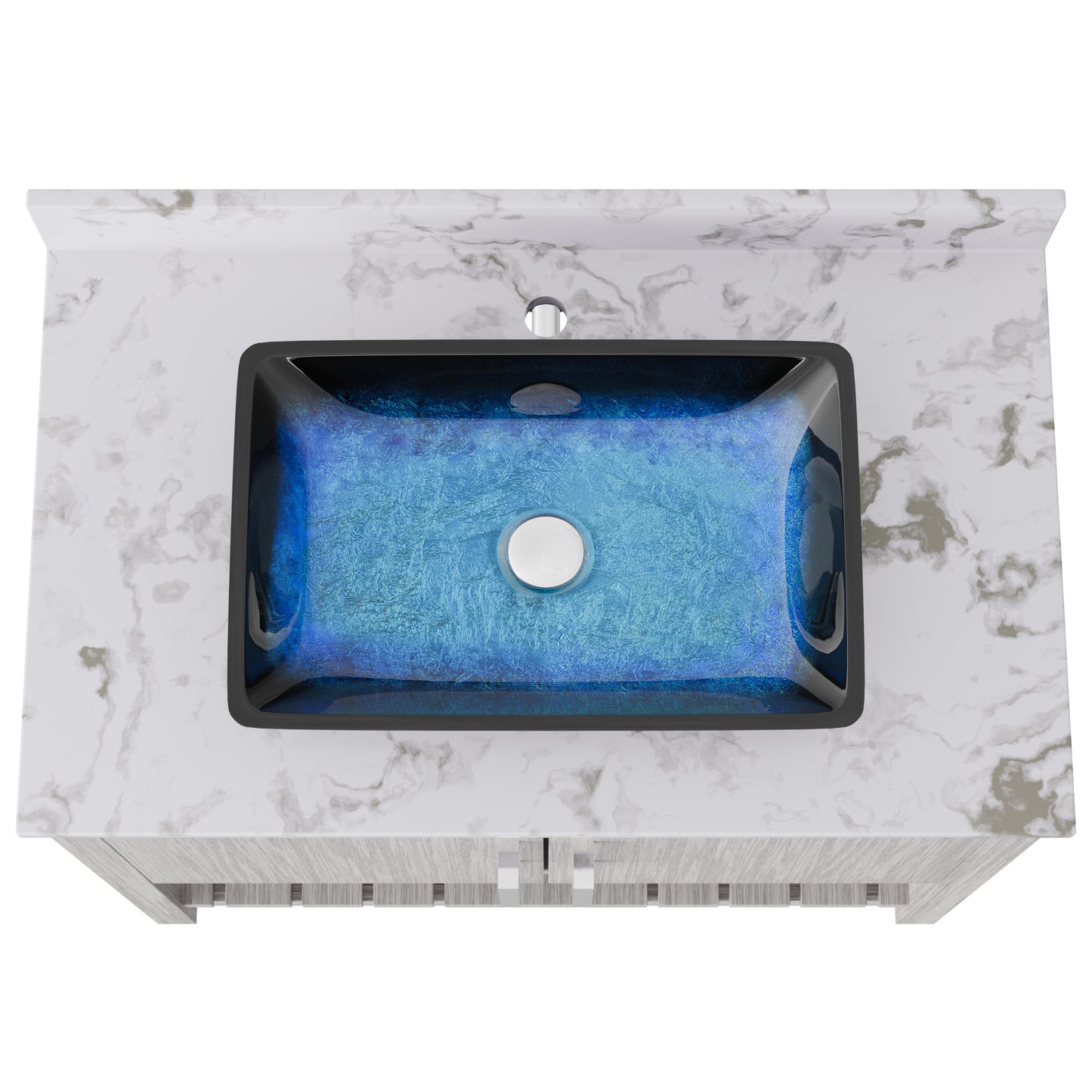 36-inch Novatto bath vanity with café mocha quartz countertop and sink, showcasing its elegant design and modern style.