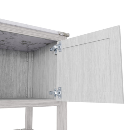 36-inch vanity with Cafe Mocha quartz countertop from Novatto, featuring a sleek bathroom accessory design.