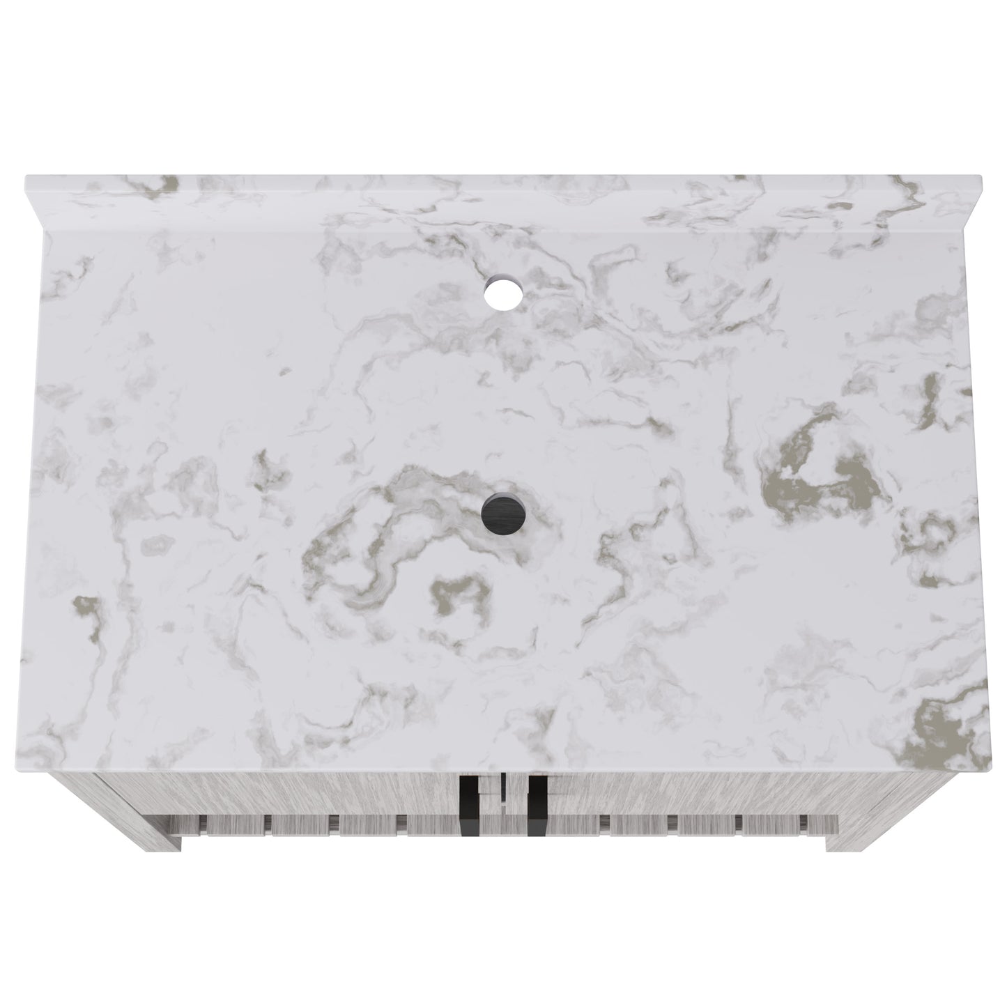 36-inch Novatto vanity with cafe mocha quartz countertop, featuring modern design and durable bathroom accessory.