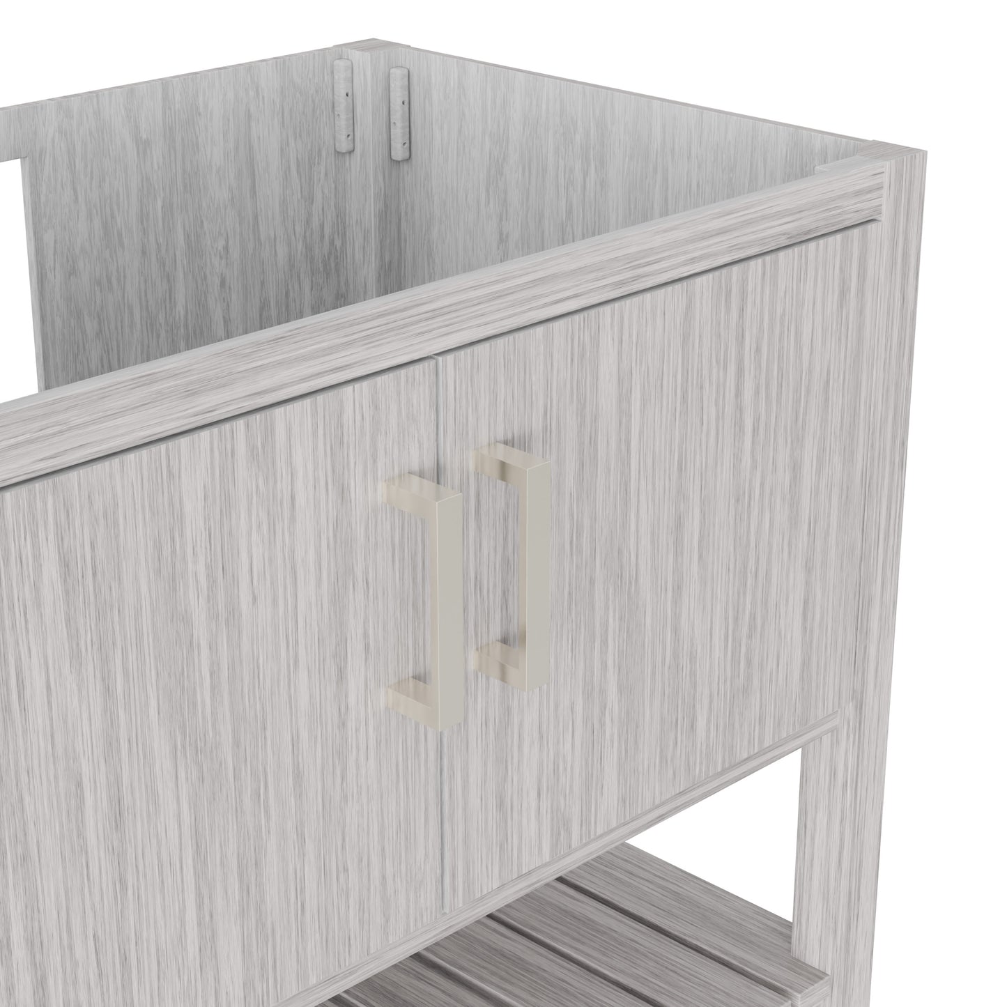 36-inch Storm Grey Novatto bath vanity with sleek design, featuring a modern style and smooth finish, shown from a front angle.
