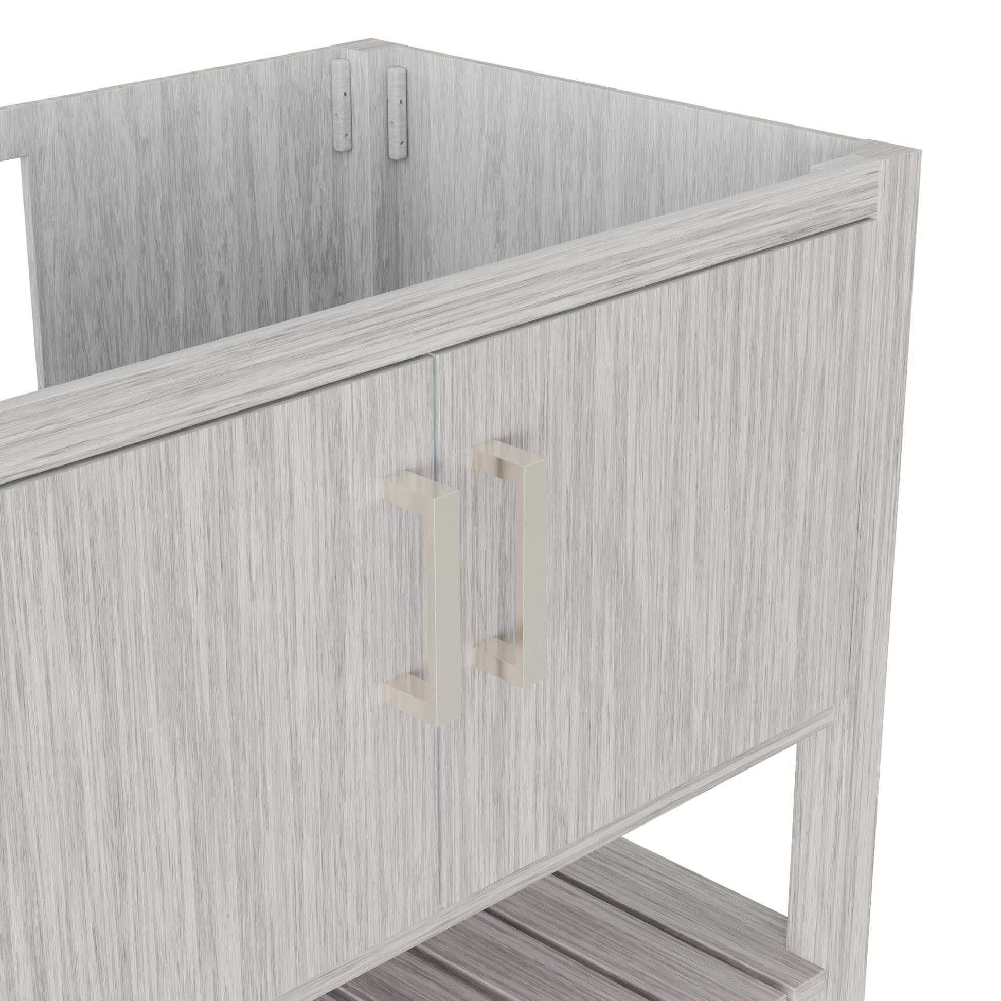 36-inch Storm Grey Novatto bath vanity with sleek design, featuring a modern style and smooth finish, shown from a front angle.