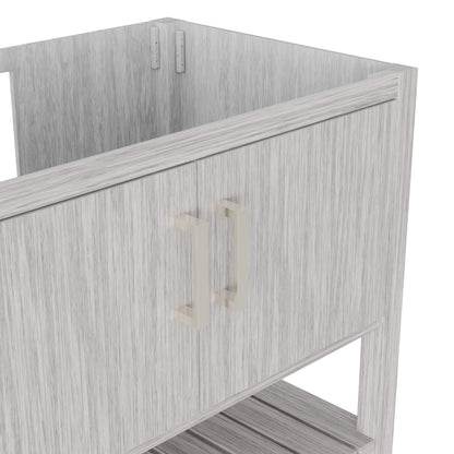 36-inch Storm Grey Novatto bath vanity with sleek design, featuring a modern style and smooth finish, shown from a front angle.