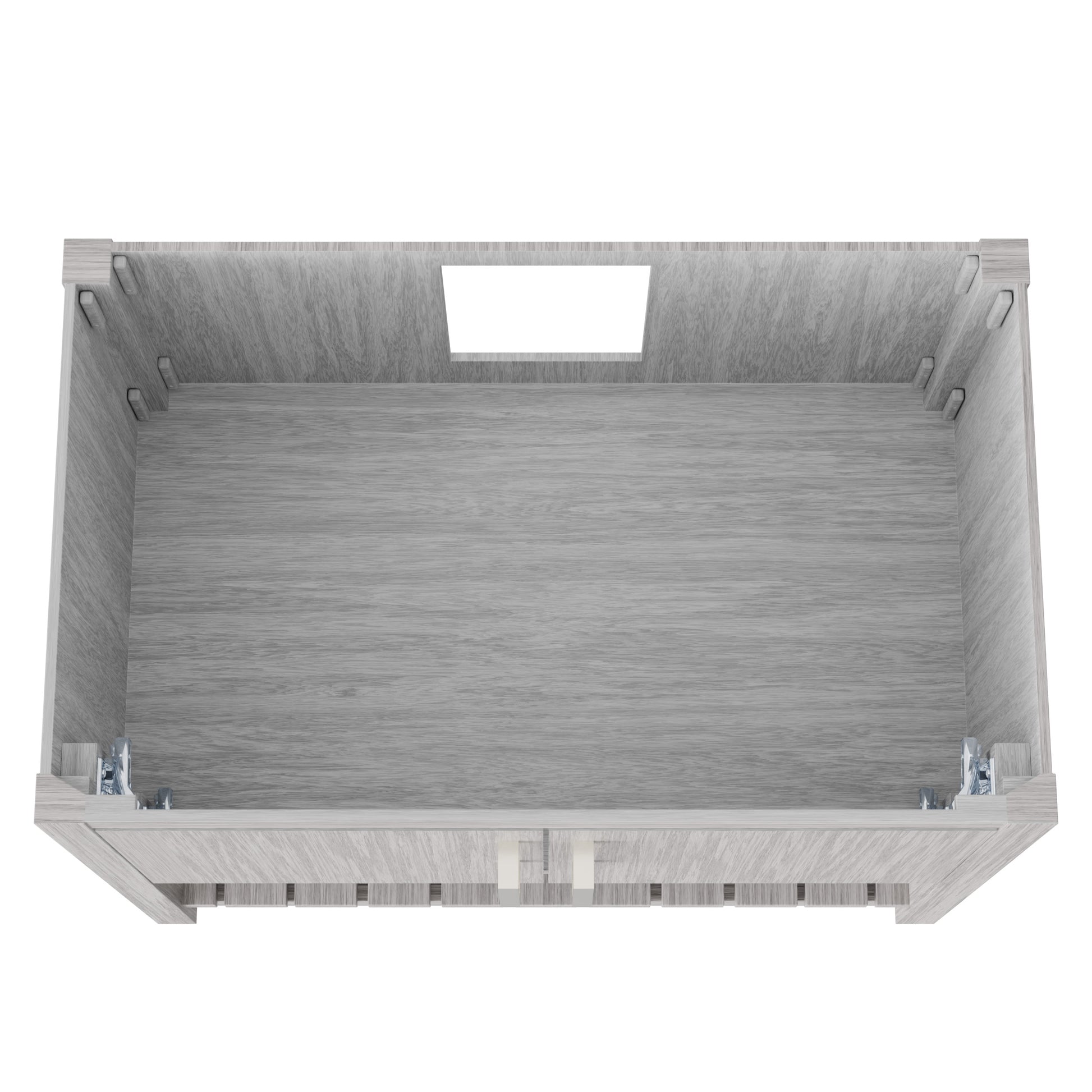 36-inch Storm Grey bath vanity by Novatto, featuring a sleek modern design and durable finish.