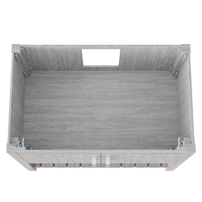 36-inch Storm Grey bath vanity by Novatto, featuring a sleek modern design and durable finish.