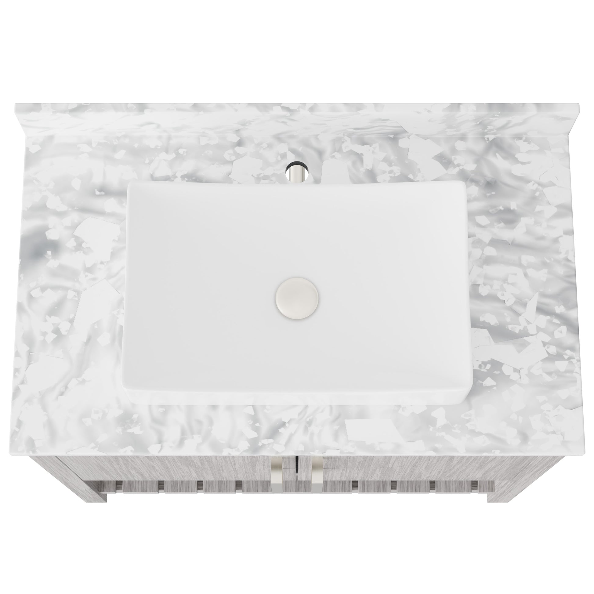 36-inch Novatto bath vanity with Carrara white marble countertop and integrated sink, showcasing elegant bathroom accessory design.
