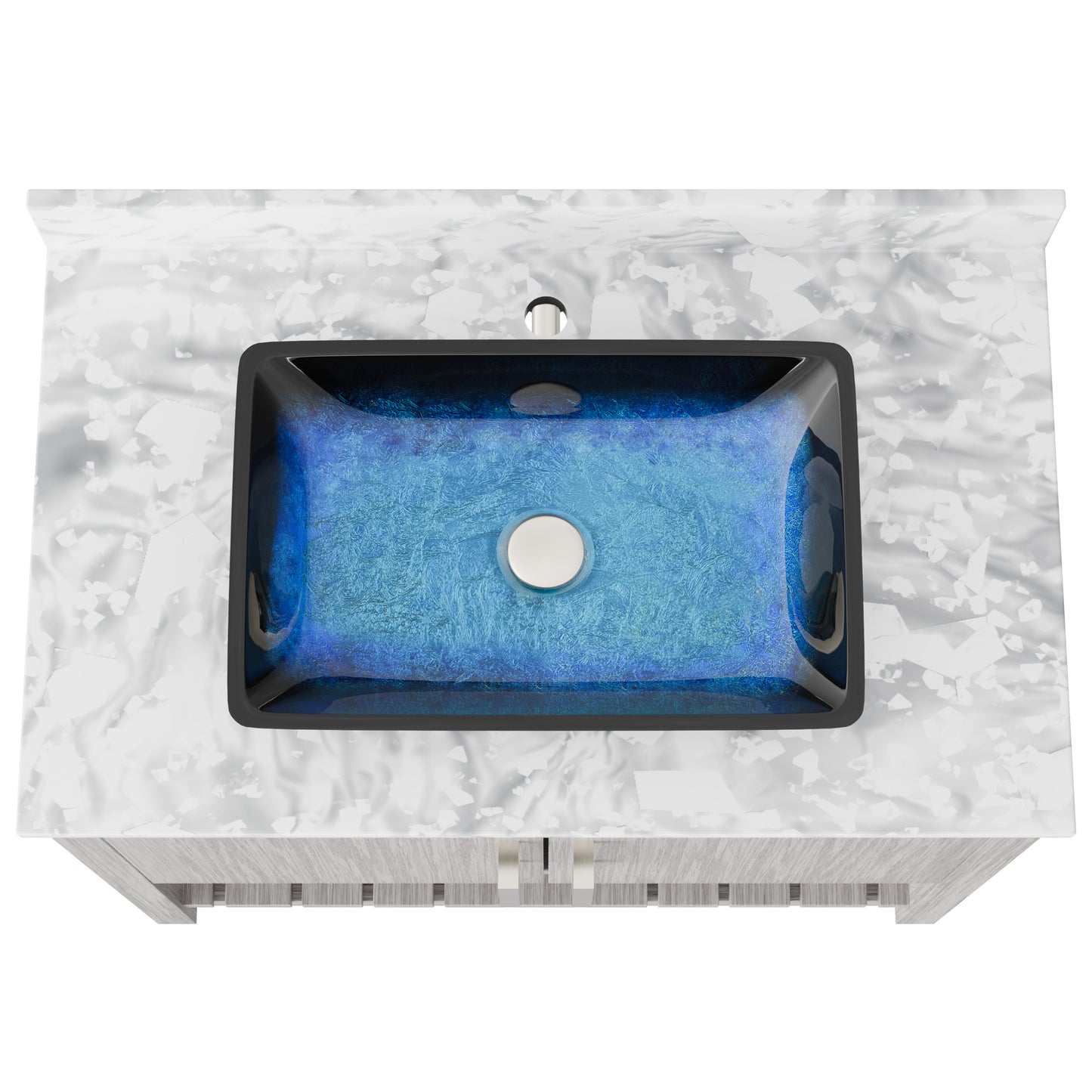 36-inch Novatto bath vanity with Carrara white marble counter and sink, showcasing elegant bathroom accessory design.