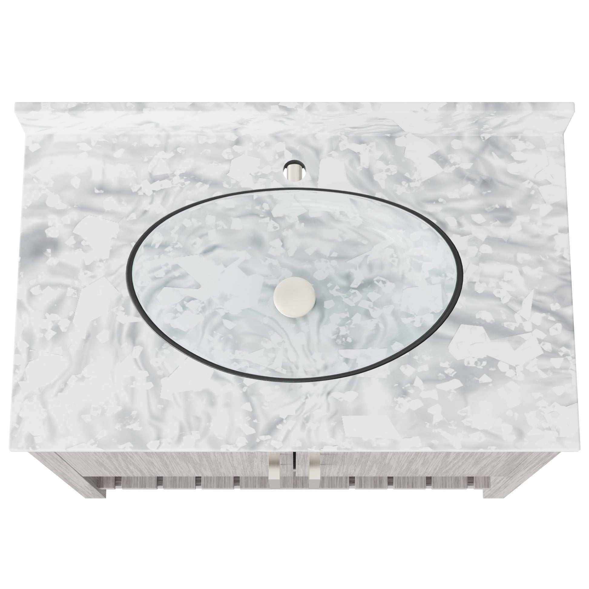 Novatto 36-inch bath vanity with Carrara white marble countertop and sink, showcasing elegant bathroom accessory design