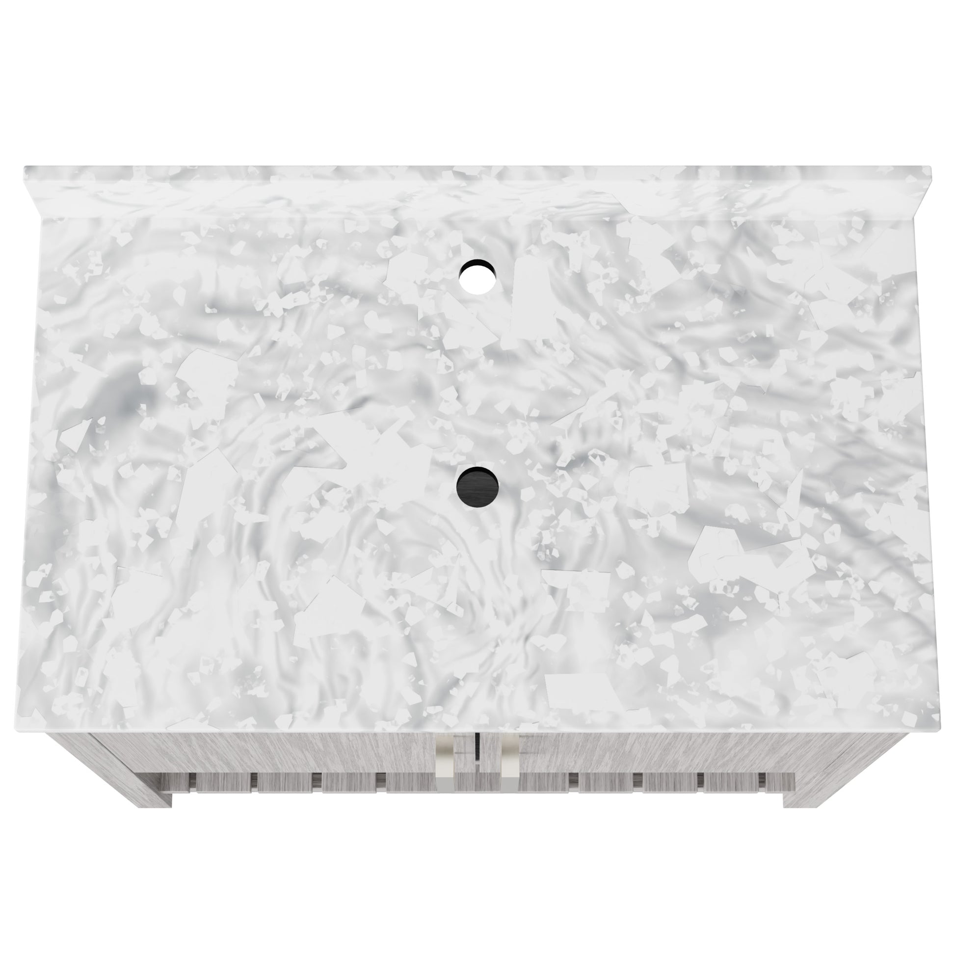 36-inch Novatto vanity with Carrara white marble countertop, showcasing elegant bathroom accessory with modern design