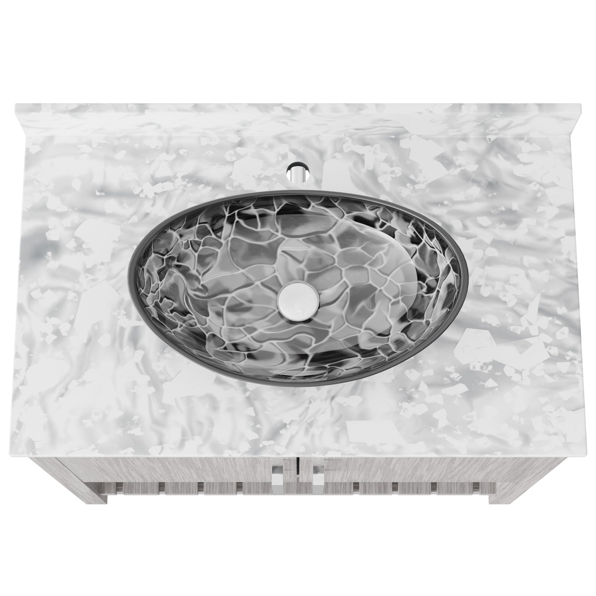 36-inch Novatto bathroom vanity with Carrara white marble countertop and integrated sink, modern accessory for stylish bathrooms.