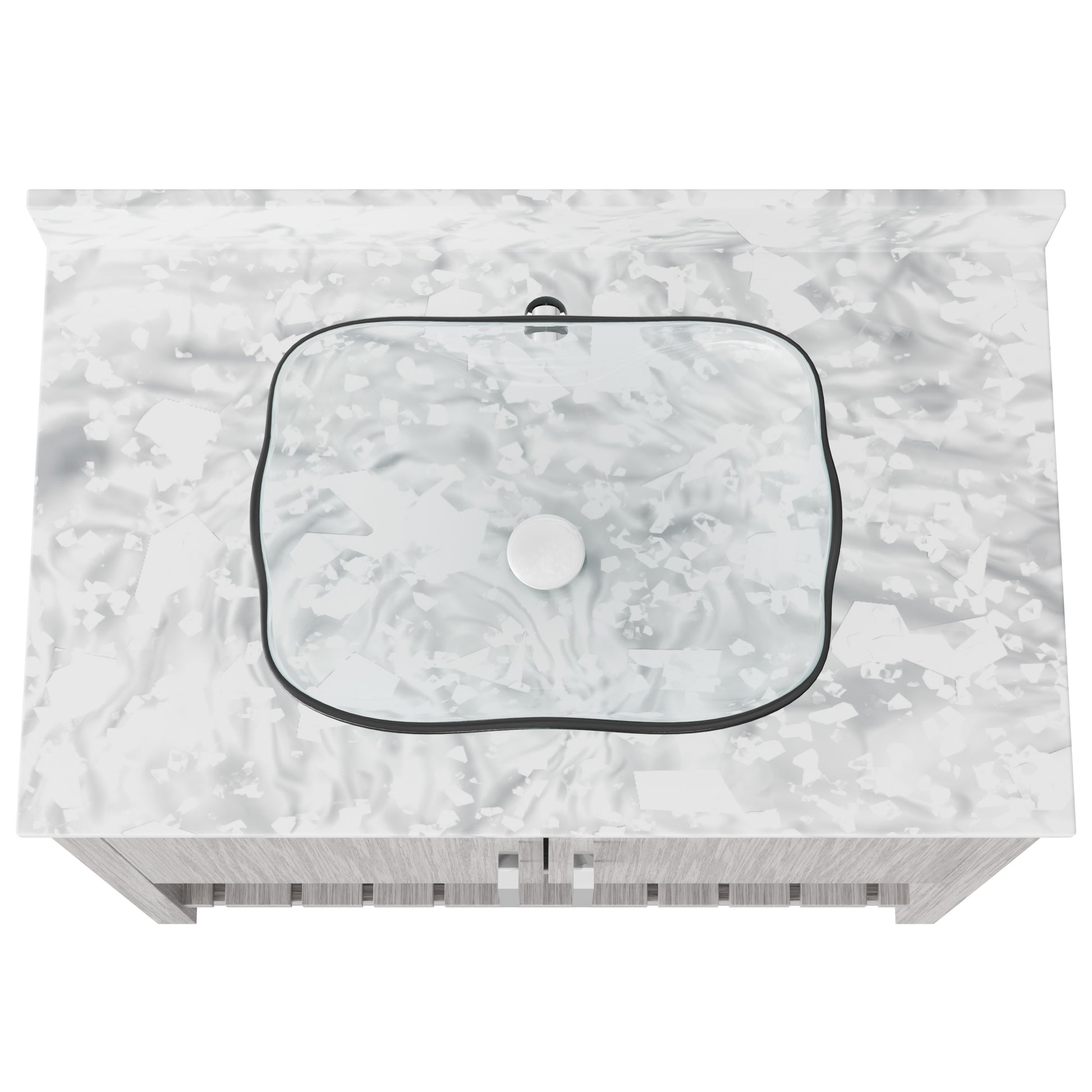 36-inch Novatto bath vanity with Carrara white marble countertop and integrated sink, showcasing elegant bathroom accessory design.