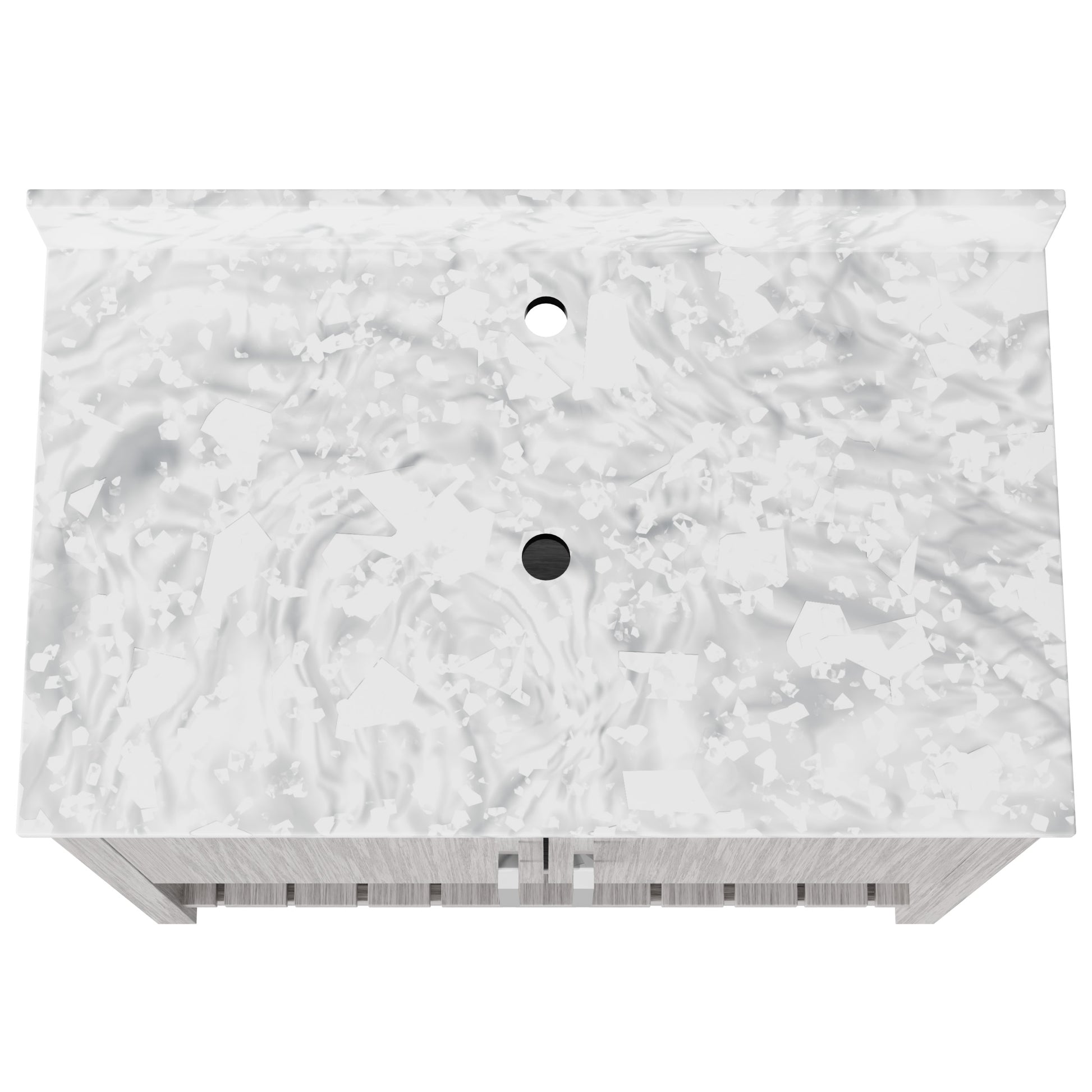 Novatto 36-inch vanity with Carrara white marble countertop, modern bathroom accessory with sleek design and solid build.