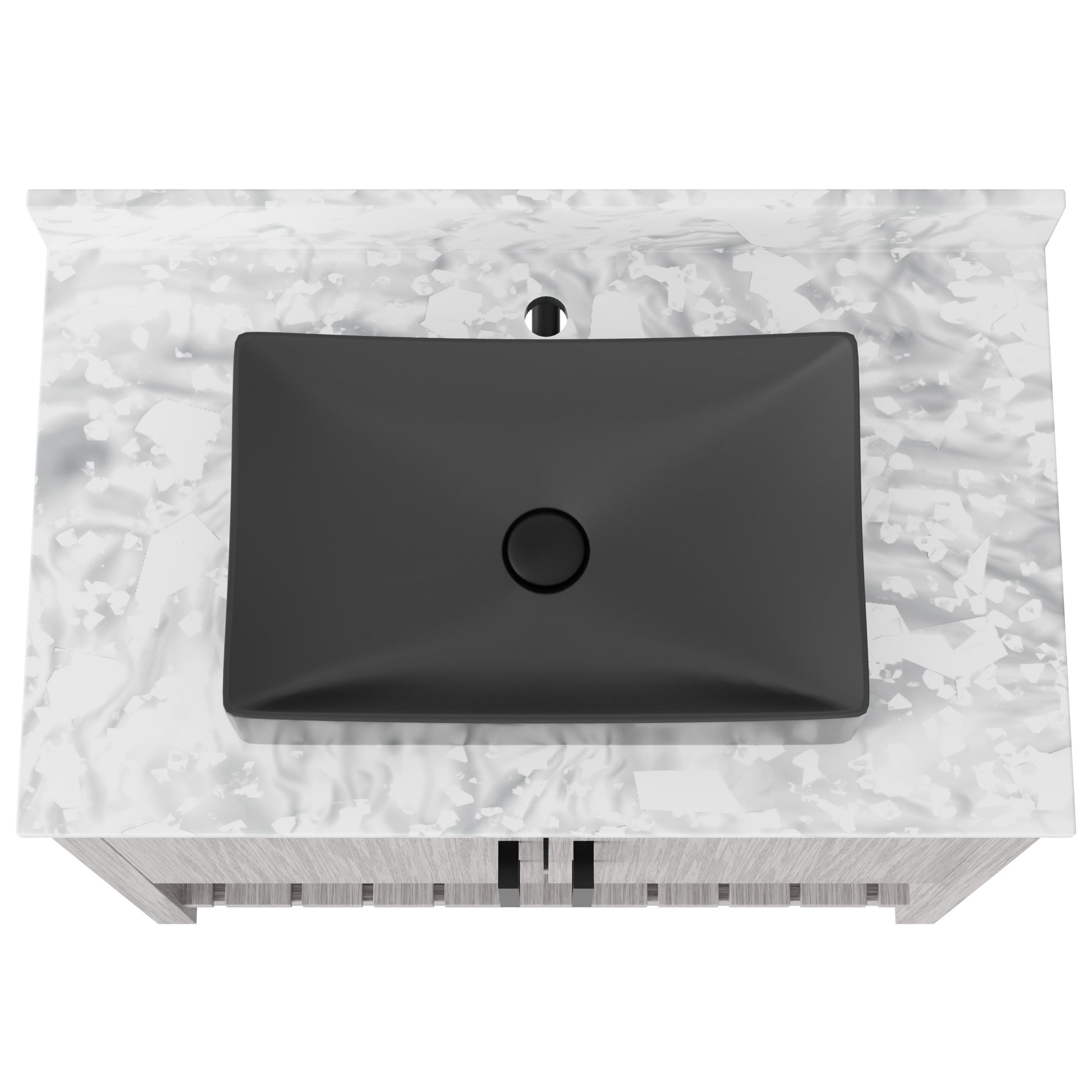 Novatto 36-inch bath vanity with Carrara white marble countertop and integrated sink, modern bathroom accessory.