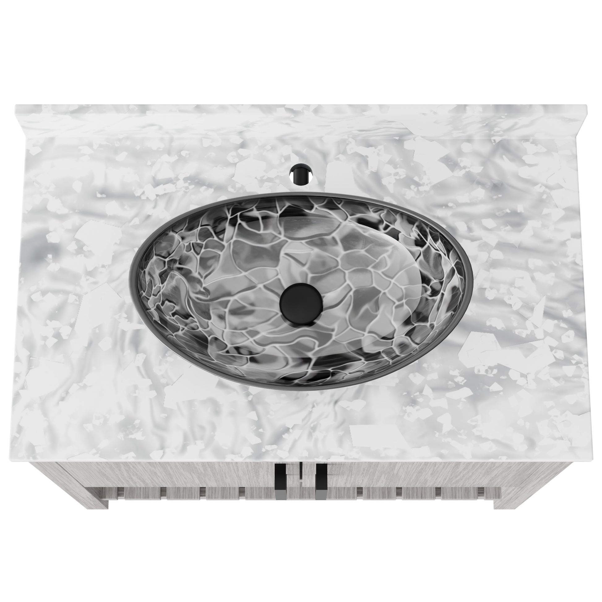 36-inch Novatto bath vanity with Carrara white marble countertop and integrated sink, showcasing elegant bathroom accessory design