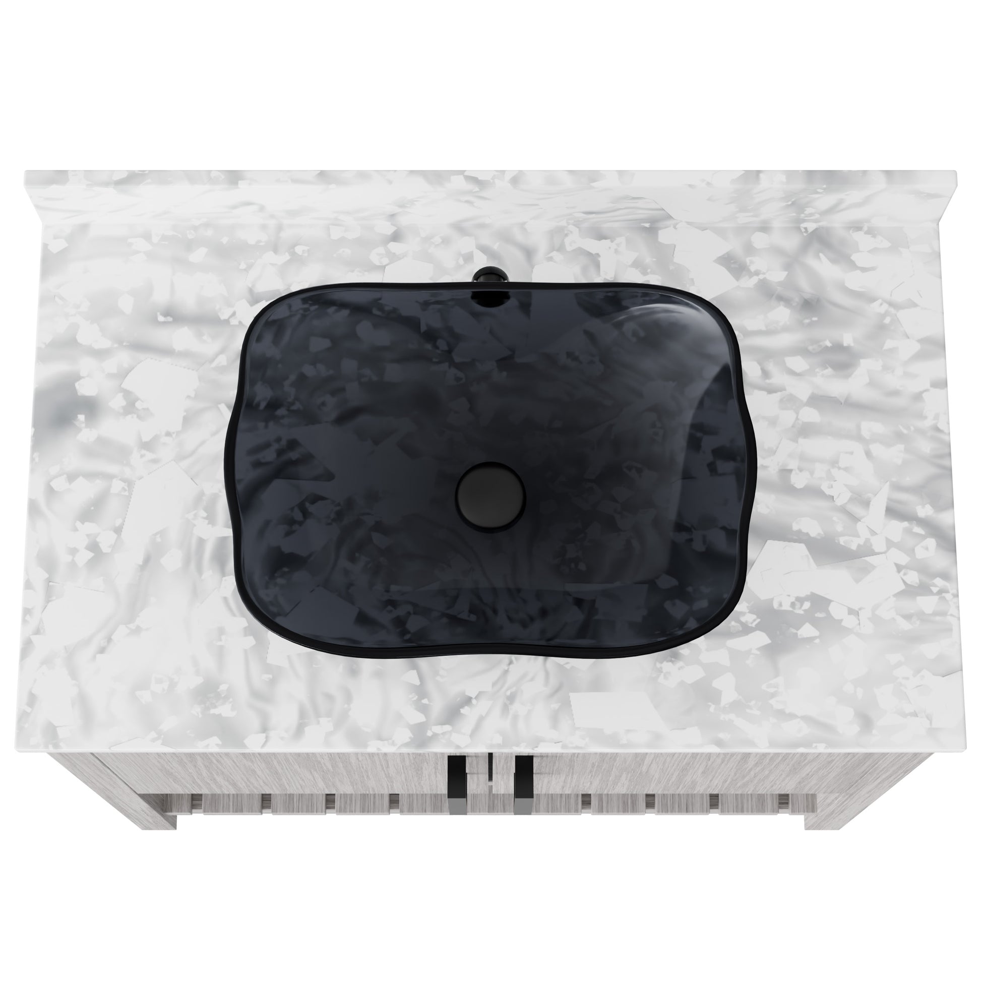 36-inch Novatto bath vanity with Carrara white marble countertop and integrated sink, showcasing elegant bathroom accessory design.