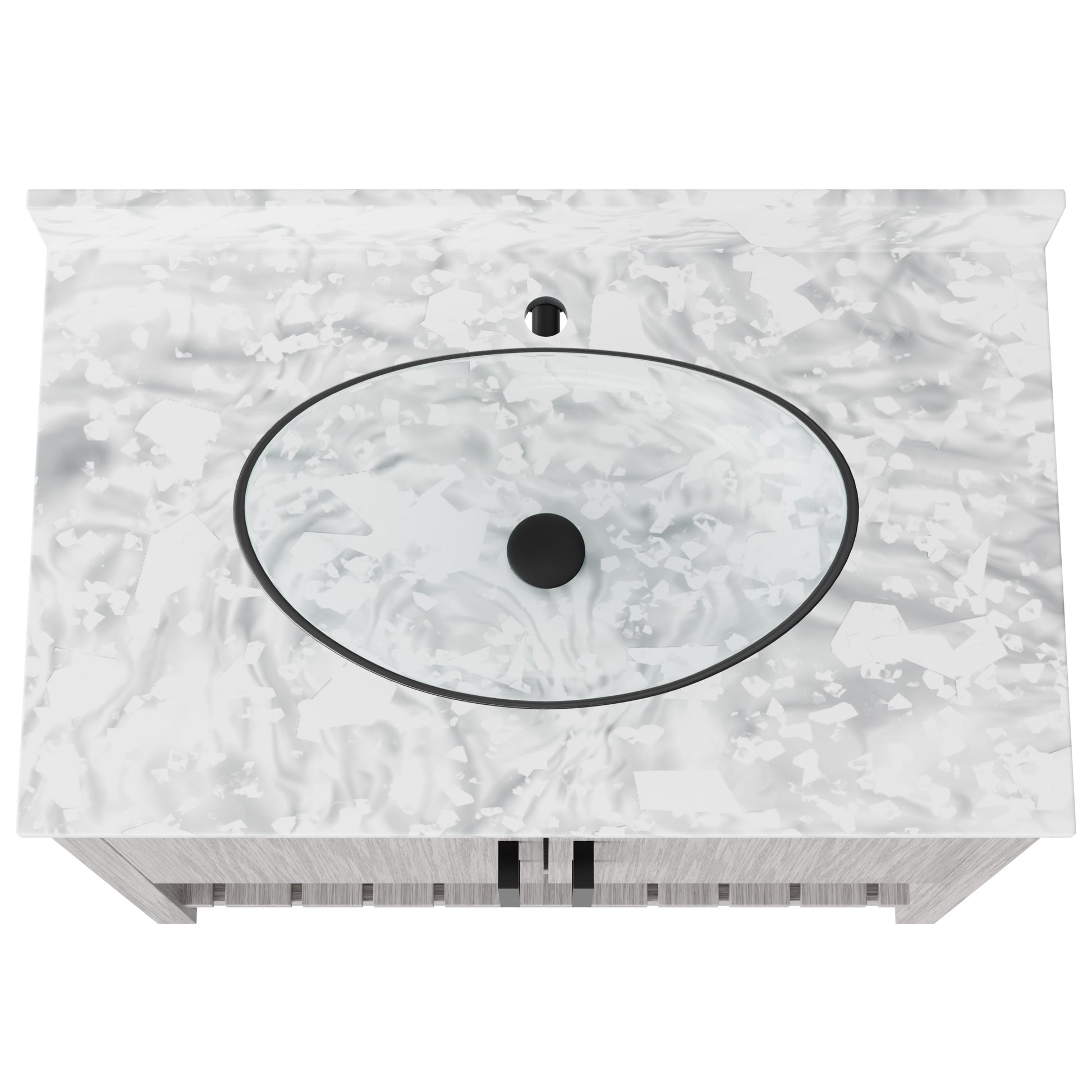 Novatto 36-inch bath vanity with Carrara white marble countertop and sink, modern bathroom accessory with sleek design.
