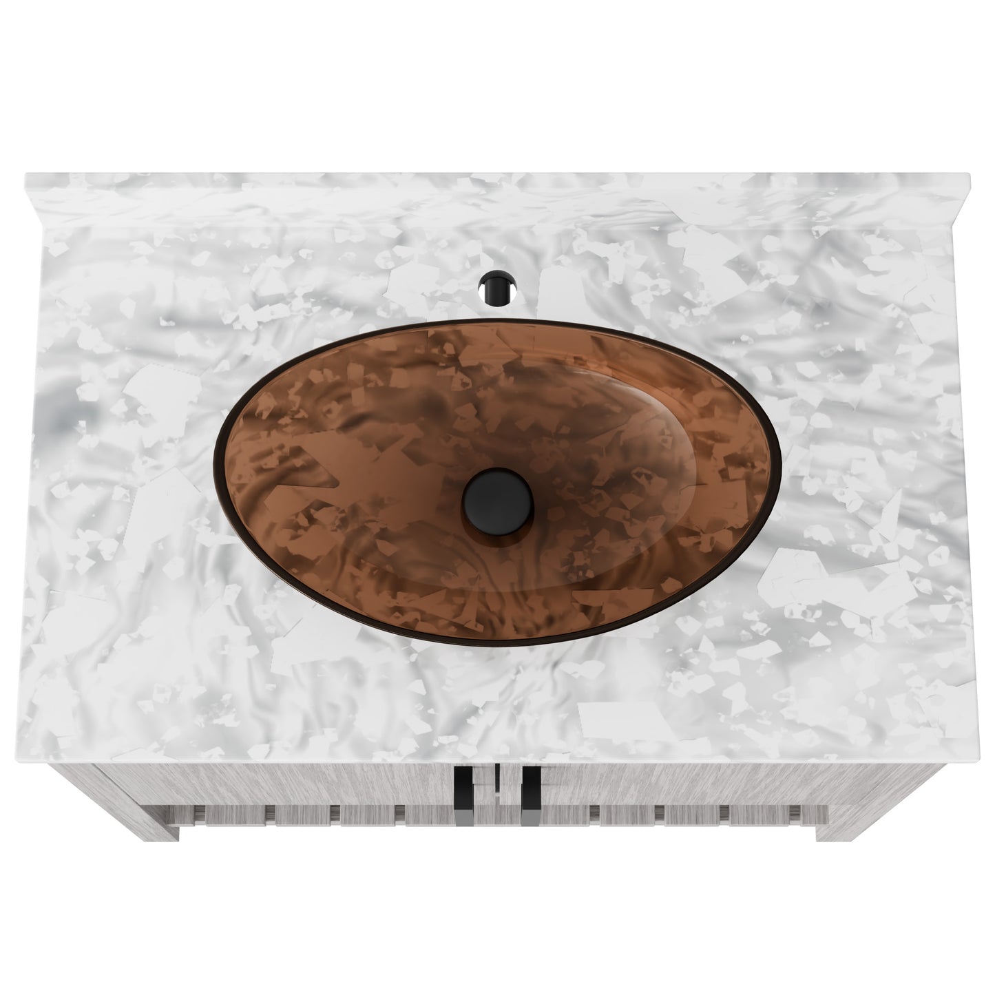 36-inch Novatto bath vanity with Carrara white marble countertop and sink, showcasing sleek bathroom accessory design.