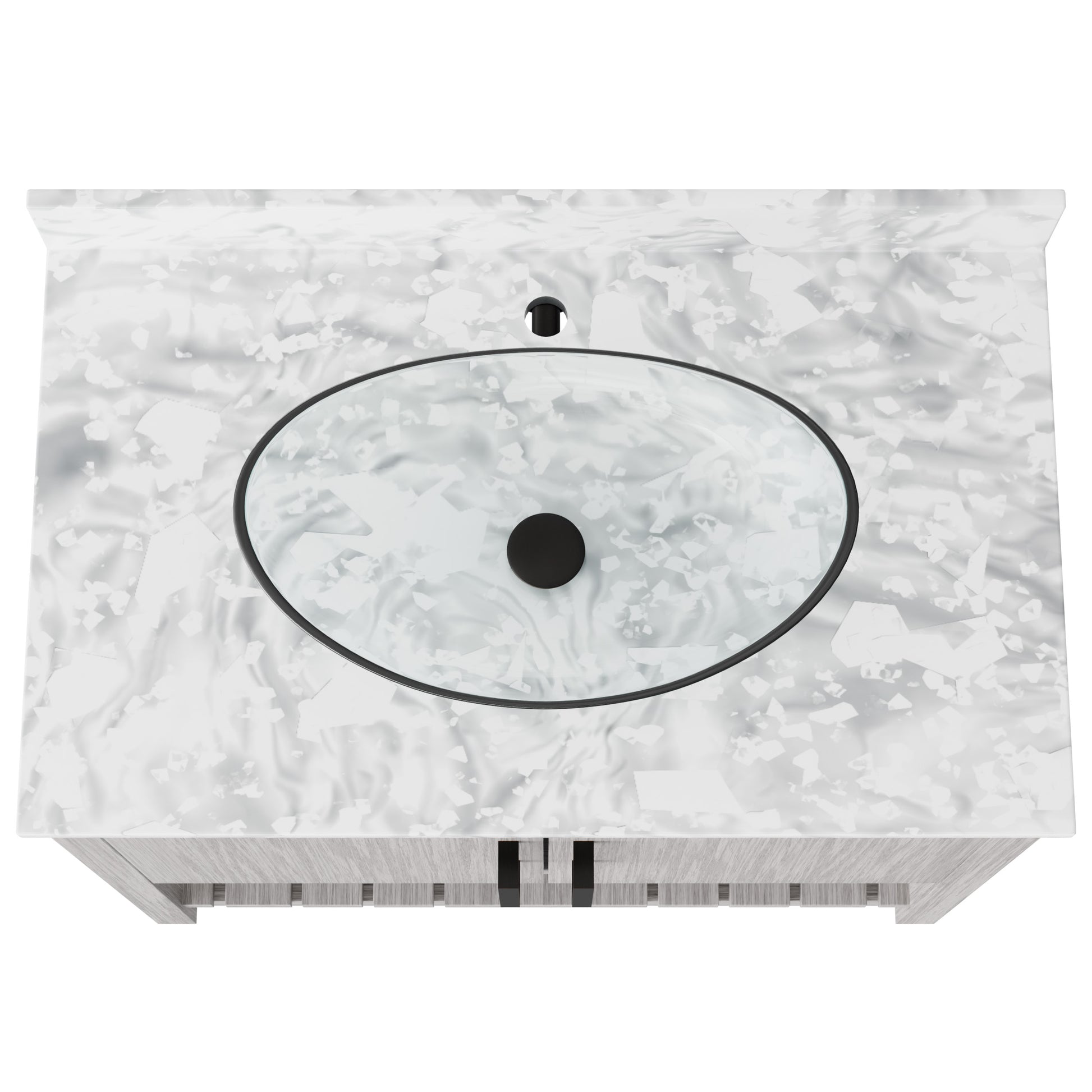 Novatto 36-inch bath vanity with Carrara white marble countertop and sink, featuring sleek design and durable accessories.