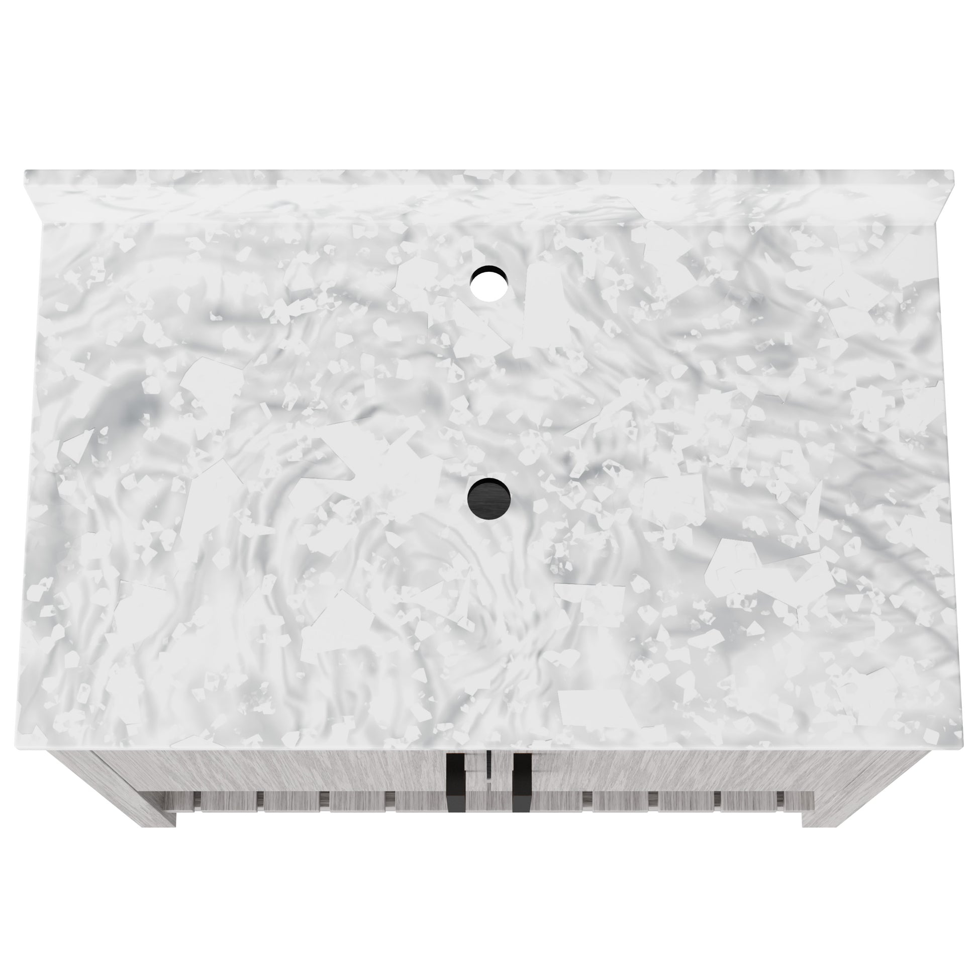 36-inch Novatto vanity with Carrara White marble countertop, modern bathroom accessory with sleek design and durable surface