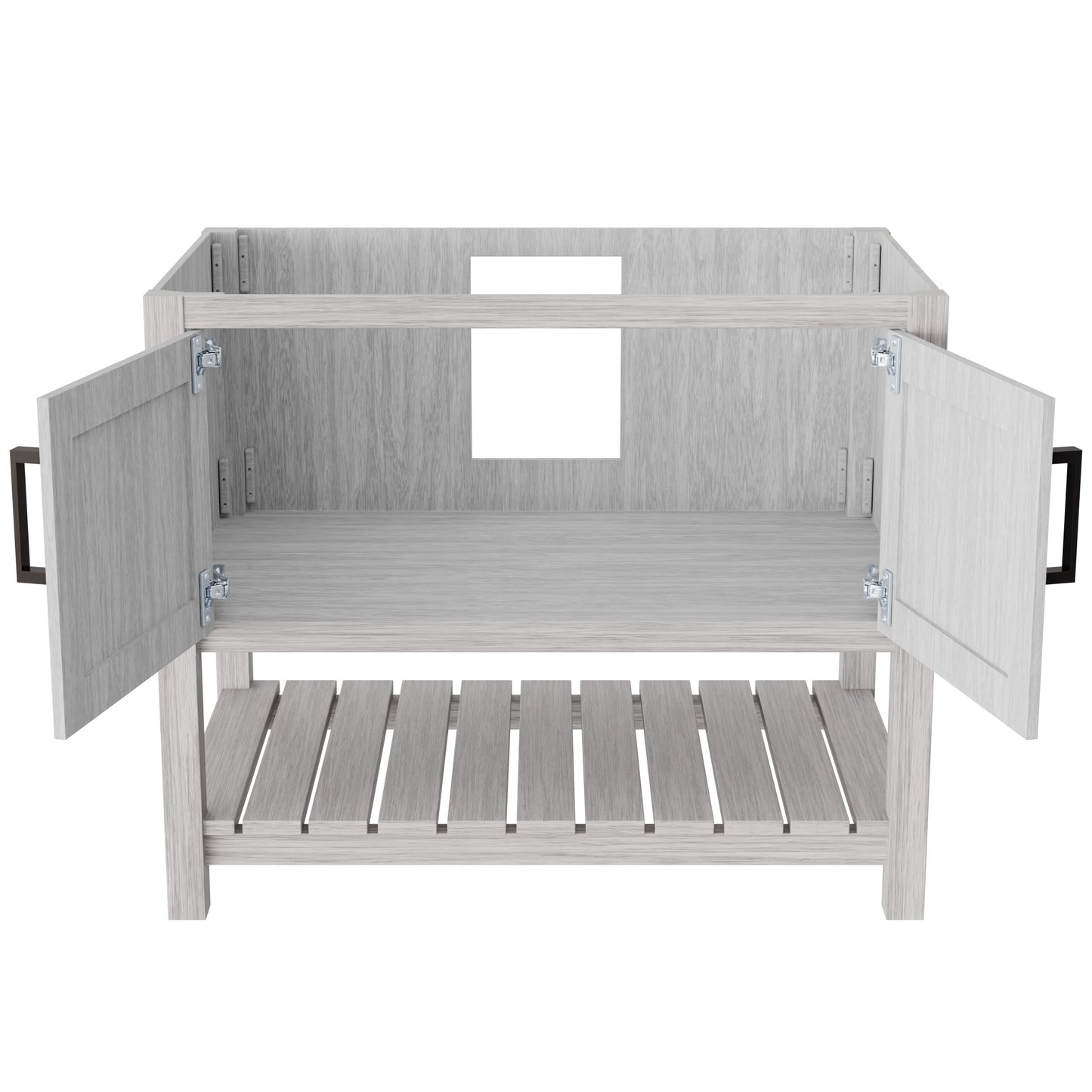 36-inch Storm Grey bath vanity from Novatto with modern design, featuring a sleek surface and contemporary style.